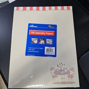 Ampad 100 Specialty Papers Letter Size Cafe Theme 24 lb Acid Free